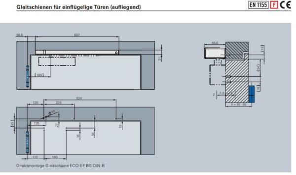 ECO Gleitschienenschließer TS 62–EN 2-5 EF BG